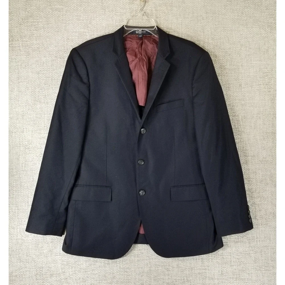 J. Crew Ludlow Jacket Men's 42R Dark‎ Navy Blue Wool Sport Coat Blazer